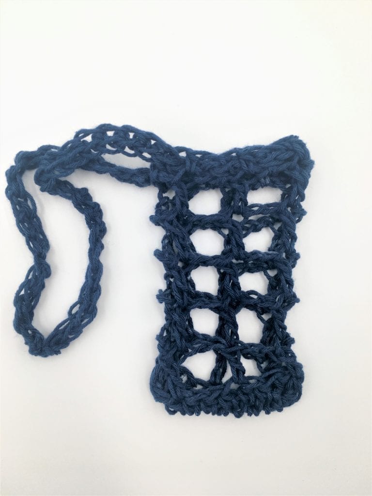 Quick and simple Dad's Soap On A Rope Free Crochet Pattern. 